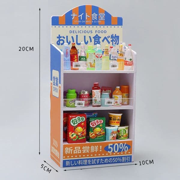 30PCS Mini Cute Drinks Food Miniature Furniture Supermarket Store Shelf Dollhouse Accessories For Girl Pretend Play Kitchen Toy
