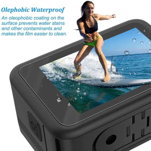 KFFTWWX Case for Gopro Hero 11 10 9 Black Soft Silicone Cover Protective Case Sleeve Tempered Glass Film Screen Protector