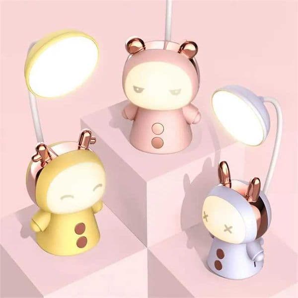 LED Desk Lamp Cute Cartoon USB Rechargeable Dimming Learning Table Lamp Sleeping Night Light Kids Gifts Living Room DecorationLX241102