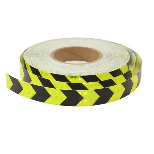 1"x5M 2025 Reflective Sticker Motorcycle Stripe Bicycle Safety Warning Reflector new Arrow Tape Fluorescent Yellow Red Black Reflect Tape