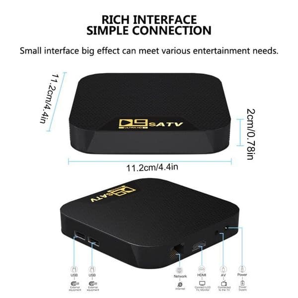 D9S Smart TV Box Surround Sound Home Smart Media Player With Remote Control Digital Player Compatible For Android 12.0
