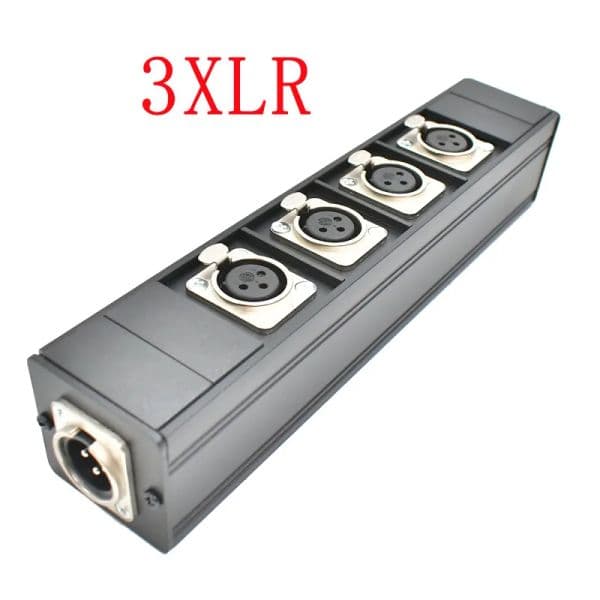3XLR CALON SEGUR converter PUD Power strip socket male and female Aluminum alloy housing Adaptor