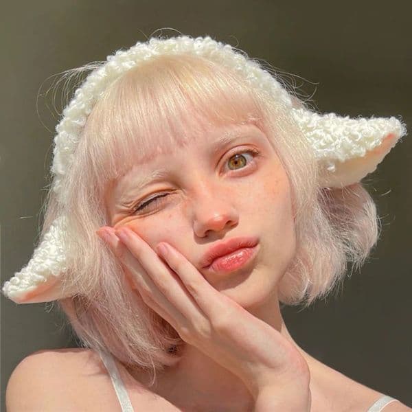 Lamb Ear Headwear Bows Adorn With Bells Sweet Lamb Ears Headband With Bowknot Cosplay Headpiece Party Supplies Hair Hoop