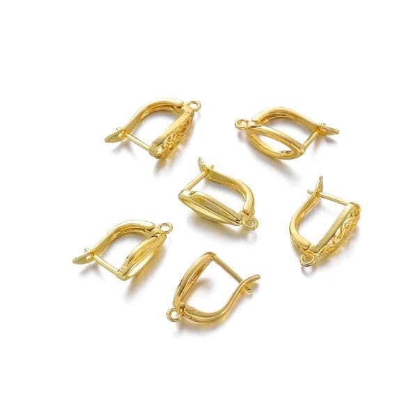 10Pcs/Lot 19mm French Lever Earring Hooks Wire Settings Base Hoops Earrings Findings for DIY Jewelry Making Supplies
