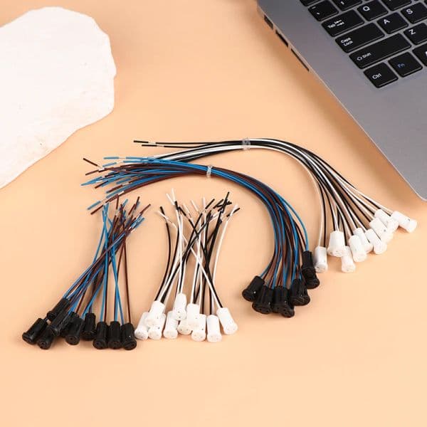 New 10pcs G4 Lamp Socket Wire Adapter With 10cm/20cm Wire G4 2025 new Lamp Holder For LED Crystal Heads Light Bulb Halogen Lamp 250V