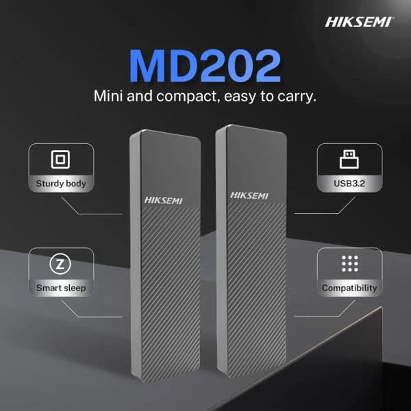 HIKSEMI 10Gbps M.2 NVME SATA SSD Enclosure Tool Free External Adapter USB C 3.1 NVME PCIe Case SSD PCIe M.2 SSD Case Portable