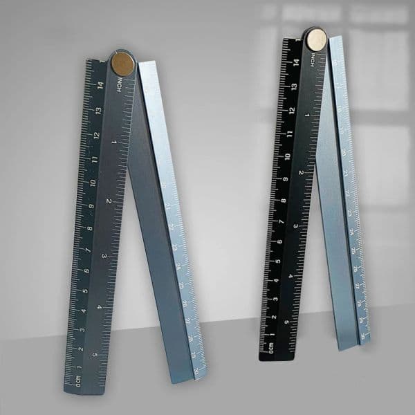 Creative Simple 4 Colors Aluminum 30cm Folding Metal Rulers Office Measurement Students Drawing Tools School Stationery Supplies