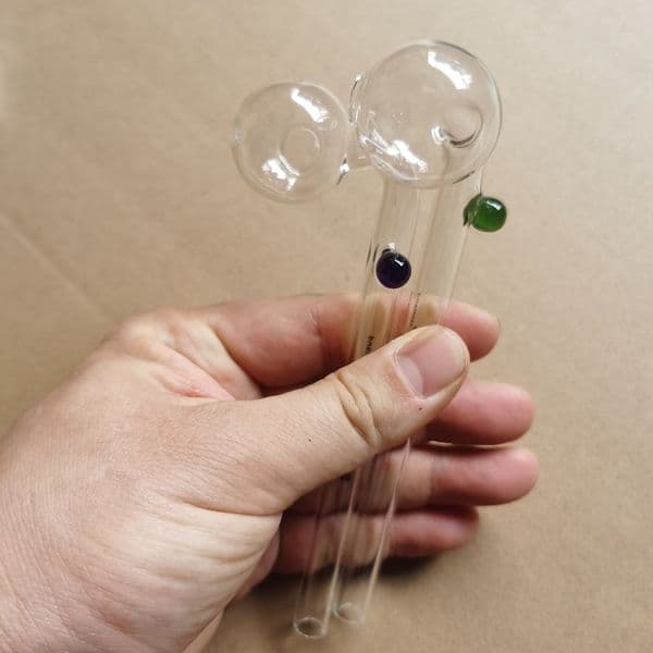 50Pcs SP logo Curved Glass Pipes Original Oil Burner Pipe 14cm glass Clear Quality Tube Handmade For Water Bubblers