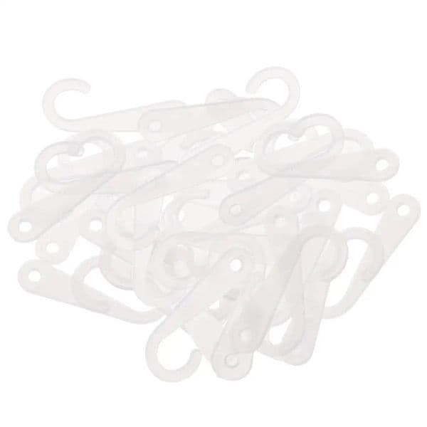50 Pieces Plastic J Hooks Hanger for Socks Retail Clothes Display Hanger Accessories Hanger 1.77 Inch/45mm