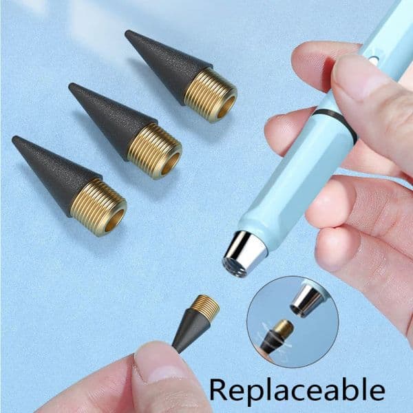 58 Pcs Eternity Pencils for Writing No Sharpening Kawaii Unlimited Infinity Pencils Nibs Erasers Art Supplies School Stationery