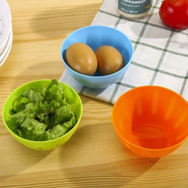 6 Pcs Plastic Bowls Portable Reusable Colorful Seasoning Bowls for Household Kitchen Home Use