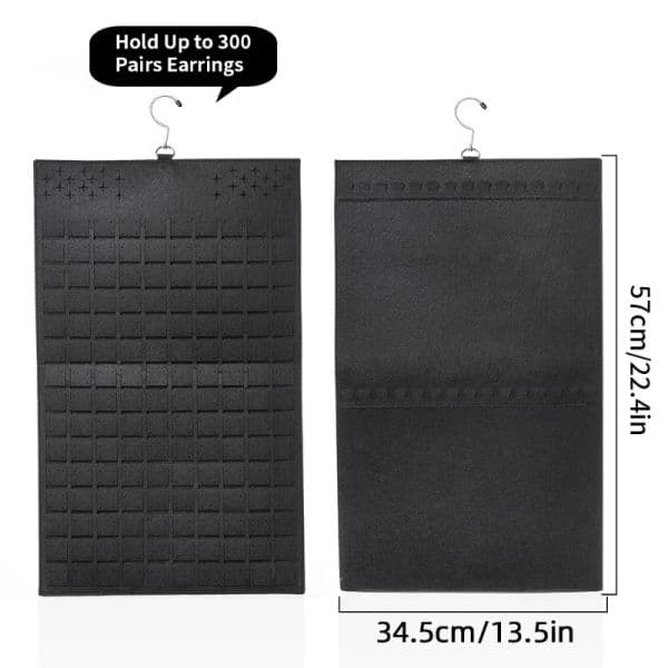 Hanging Jewelry Storage Bags Double Sided Non-woven Fabric Bag 300 Pairs of Earrings Necklaces Storage Shopwindow Display Tools