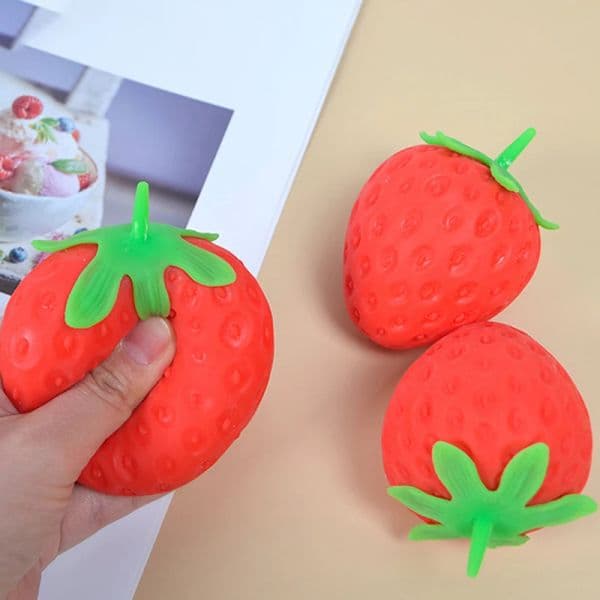 Strawberry Fruit Cute Squishy Food Cream Scented Slow Rising Squeeze Toy collections cellphone straps b5b7b