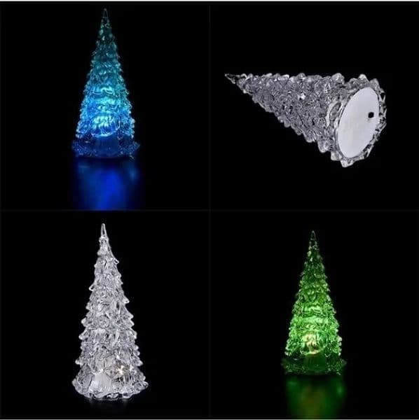 Christmas Tree Colorful Changing LED Desk Table Lamp Light With Seven Colors Romatic Luminous(Size:12 cm X 5.5 cm)