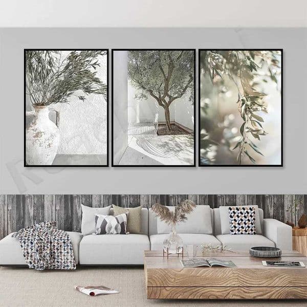 Scandinavian Minimalist Wall Art Olive Tree Branches Leaves HD Canvas Oil Painting Posters Prints Home Bedroom Living Room Decor 26L0423