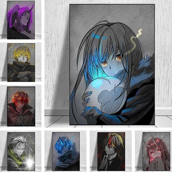 That Time I Got Reincarnated As A ime Anime Poster Riru Tempest Canvas Painting Comic Print Wall Art Picture Room Home DecorXJ241104