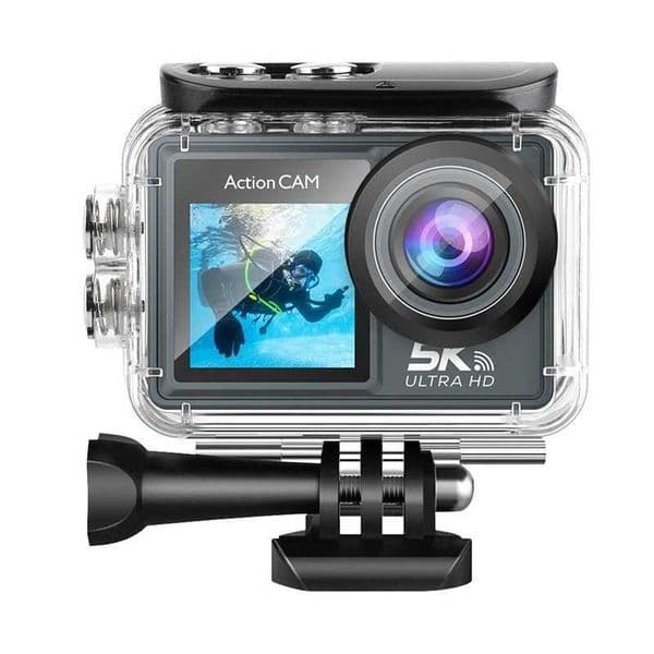 New Arrival Wifi shockproof action camera 30M waterproof sports camera with remote control 5K 30FPS dual Sn 170 wide angle as shown in ABS Z241104