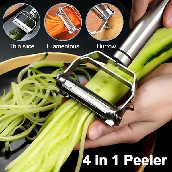 Vegetable Peeler Multifunctional Fruit And Vegetable Peeler Steel Grater Julienne Carrot Potato Cucumber Peeler Kitchen Gadget 241105