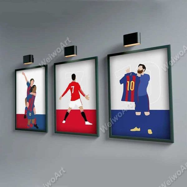 Football Star Poster Soccer Players Painting Nordic Sport Superstar Wall Art Canvas Print Picture For Living Room Home DecorXJ241104