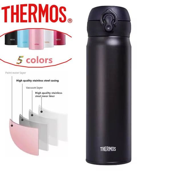 Thermos stainless steel double-layer vacuum cup leak proof insulation 350ml/500ml water bottle roller 241106
