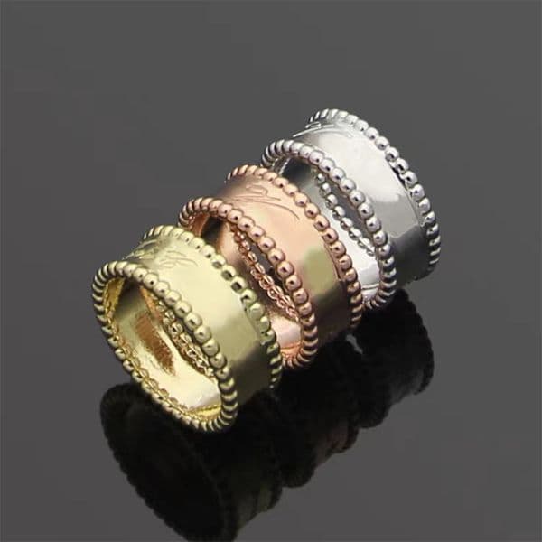 Designer classic signature three-leaf ring for men and women