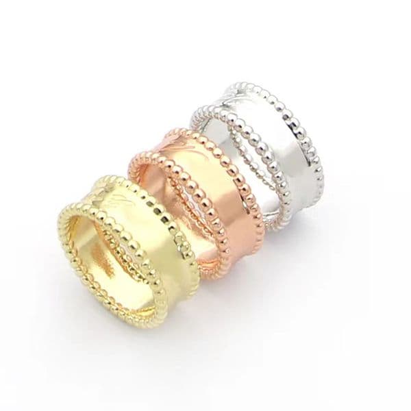 Designer classic signature three-leaf ring for men and women