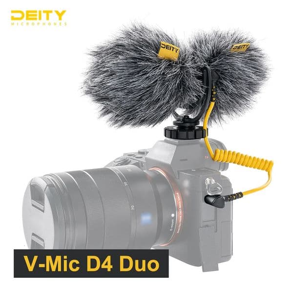 Deity V-Mic D4 Dual Microphone Mini Portable Aerobic DSLR Phone Microphone for Interviewing Vlogs Video Recording Dual Microphone 241106