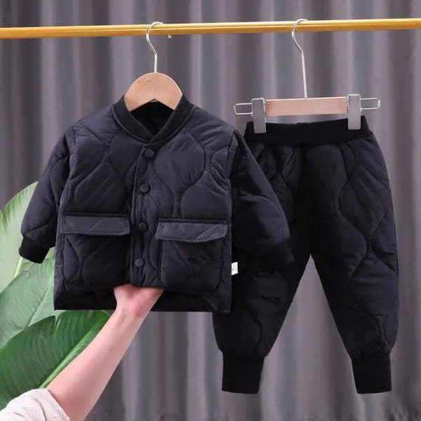 Winter Autumn Baby Boys Clothes Full Sleeve Parkas Pants 2pcsSet Cotton Warm Ski Suit Children Clothing Toddler Tracksuits 241106