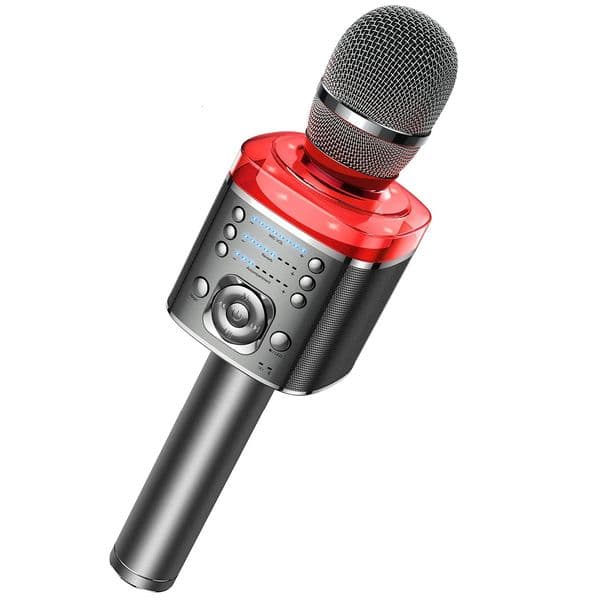 Karaoke microphone Bluetooth wireless microphone with magic sound LED light portable singing machine suitable for home KTV parties adult/child gifts 241106