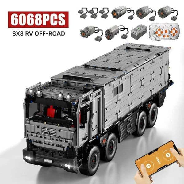 Blocks 6068PCS Off Road RV Building Blocks City Motorhome Model Bricks Kids Educational DIY Toys Birthday GiftsY241106PZX9