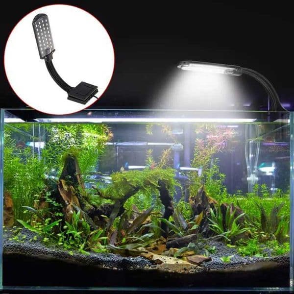 Aquarium LED Clamp Light High Brightness White Blue Lighting Energy Saving 32 Beads Small Lamp for Nano Fish TanksLX241107