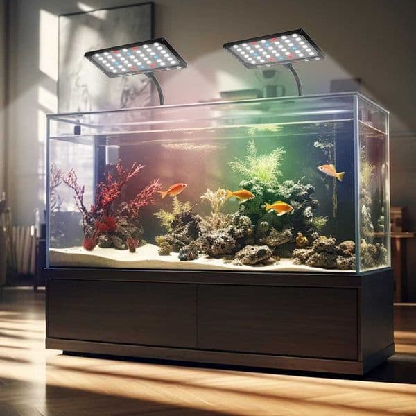 USB Aquarium Light LED Clip On Fish Tank Light Adjustable Brightness 360 Rotation Full Spectrum LED Planted Clip Lamp for PlantLX241107