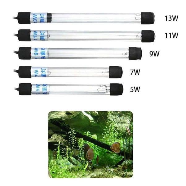 Fish Tank UV Light Sterilization Lamp Submersible Ultraviolet Sterilizer Water Disinfection For Aquarium Lamp AC110-120V US Q8C3LX241107