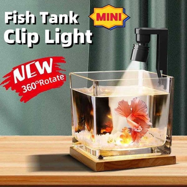 Fish Tank Clip Lamp Algae Lamp Small USB Lamp Aquarium Clip-On LED Light Fish Reptile Animals Fishbowl Landscaping AccessoriesLX241107
