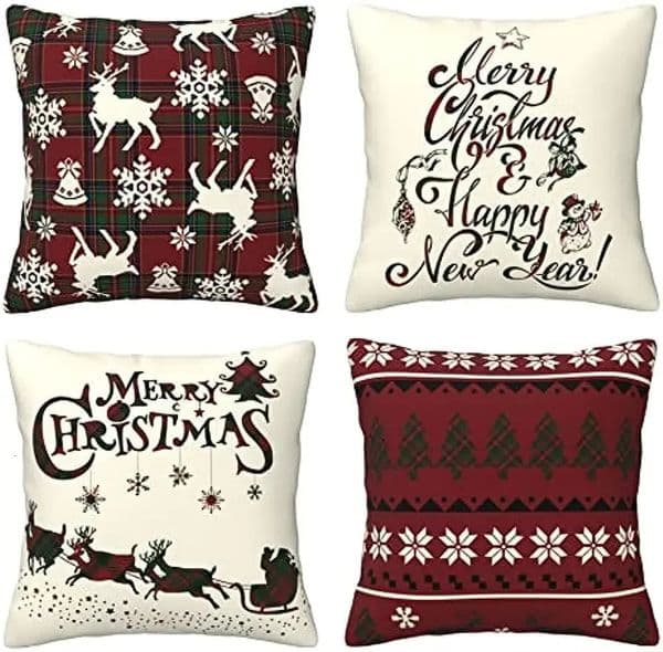 Pillow Case Christmas pillowcase farmhouse deer pillowcase winter holiday Christmas decoration cushion cover interior decoration 241107
