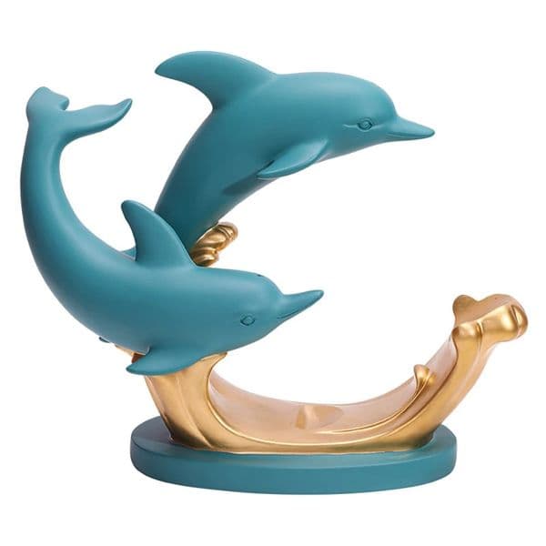 Dolphin Wine Rack Creative Dolphin Wine Bottle Rack Resin Statue used for decorating tropical kitchens or beach bars 241107