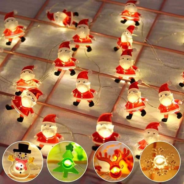 2M 20LED Santa Claus LED Light String Merry Christmas Decoration for Home 2024 Xmas Tree Ornament Navidad Gifts New Year 2025XJ241107