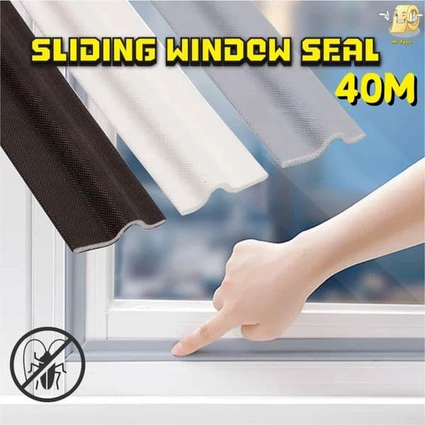 40M household sliding door sealing strip self-adhesive acoustic foam sealing strip tape insulation windproof rubber sealing strip 241107