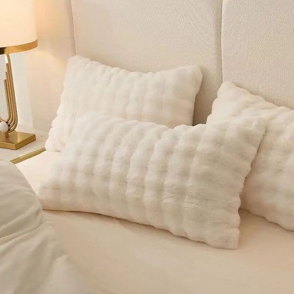 Pillow Case Winter filled thick pillowcase home textile 48x74cm solid color advanced anti-static washable 2 pillowcases home decoration 241107