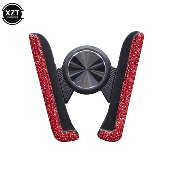 Car Phone Holder Women Diamond Crystal Car Air Vent Mount Clip Mobile Phone Holder Stand in Car Bracket Interior Accessories
