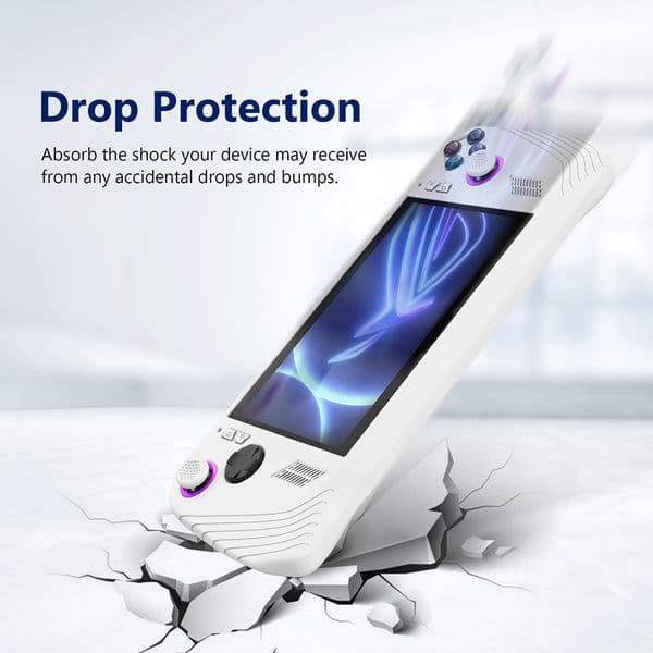 Game Console Case Soft Silicone Protective Case Anti-Scratch Protector Cover Sleeve Dustproof Game Accessories for ASUS ROG Ally