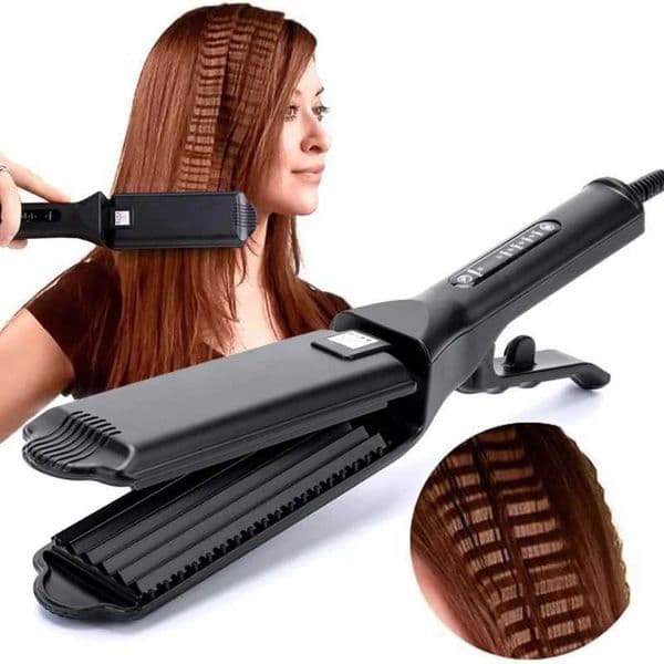 Professional Hair Curler Comb Curling Iron Wand Ceramic Corrugated Wave Corn Irons Wave Curler Iron Corrugation Plate Clip L260525