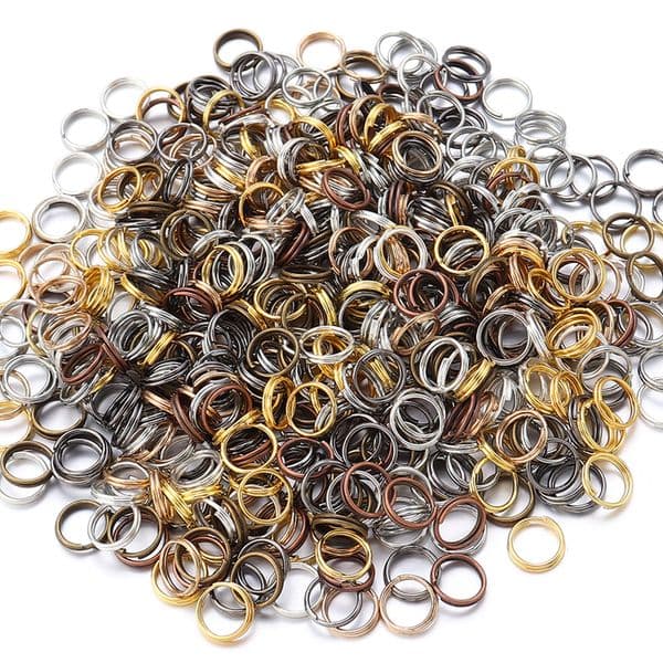 50-200 Stks/partij 4-16Mm Gouden Kleur Dubbele Lussen Jump Ringen Split Ringen Connectoren Voor Sieraden Maken Accessoires Diy Ketting