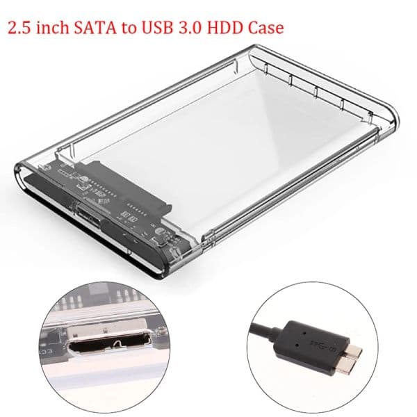 2.5'' USB 3.0 to SATA SSD HDD Hard Drive Disk External Case Enclosure