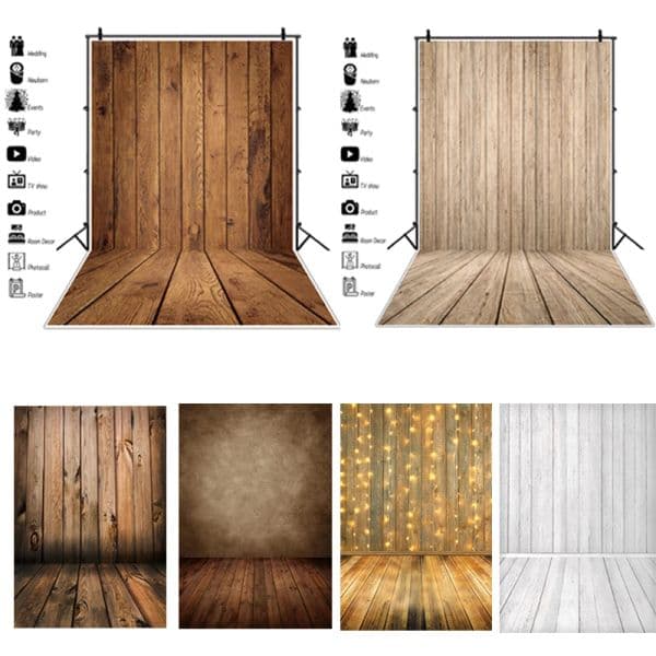 Grunge Wood Board Backdrop Frame Wooden Plank Texture Newborn Wedding Portrait Photography Background Photo Studio Photophone