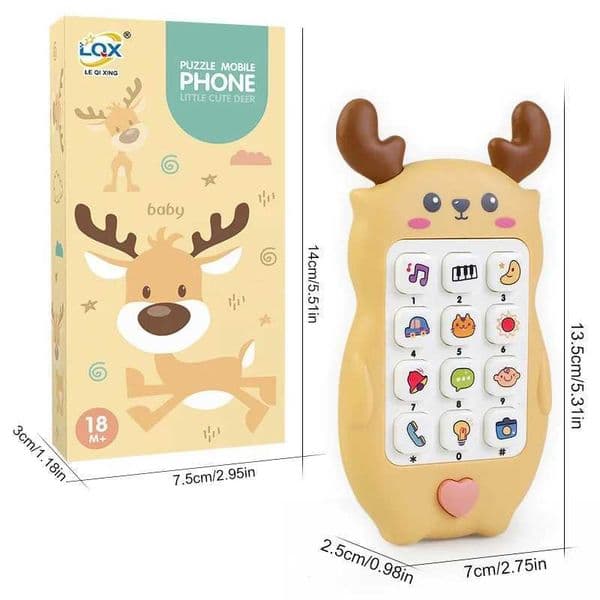 2024 Learning Education Toy Phone with LED Baby Education Phone English Learning Phone Toy Christmas Gift W241109