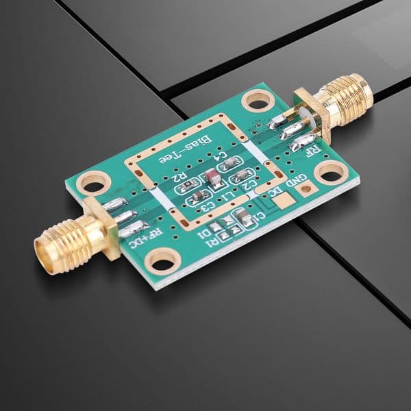 10MHz-6GHz DC Blocker Coaxial Feed RF DC Bias Blocker DC 1-50V Bias Tee Module LNA Low Noise Amplifier for Ham Radio RTL SDR