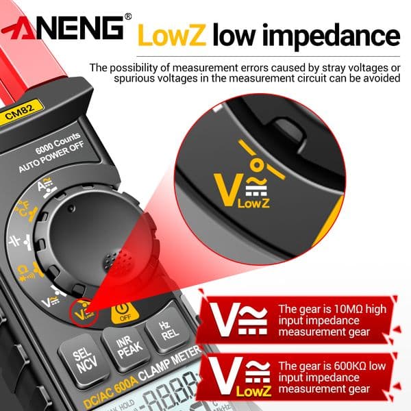 ANENG Digital Clamp Meter CM82 Digital Multimeter 6000 Counts True RMS NCV Universal Meter 600V DC/AC Voltage Current Tester