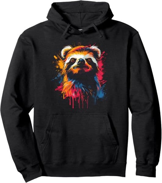 Hoodie for Mens Womens Colorful Animal Splatter Expression Artwork Pullover Hoodie Graphic Hoodies sweatshirt