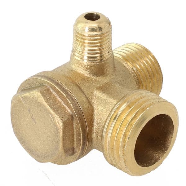Check Valve For Air Compressor For Direct Air Compressor With Three Male Thread Connectors Power Tools Replacement Spare Parts